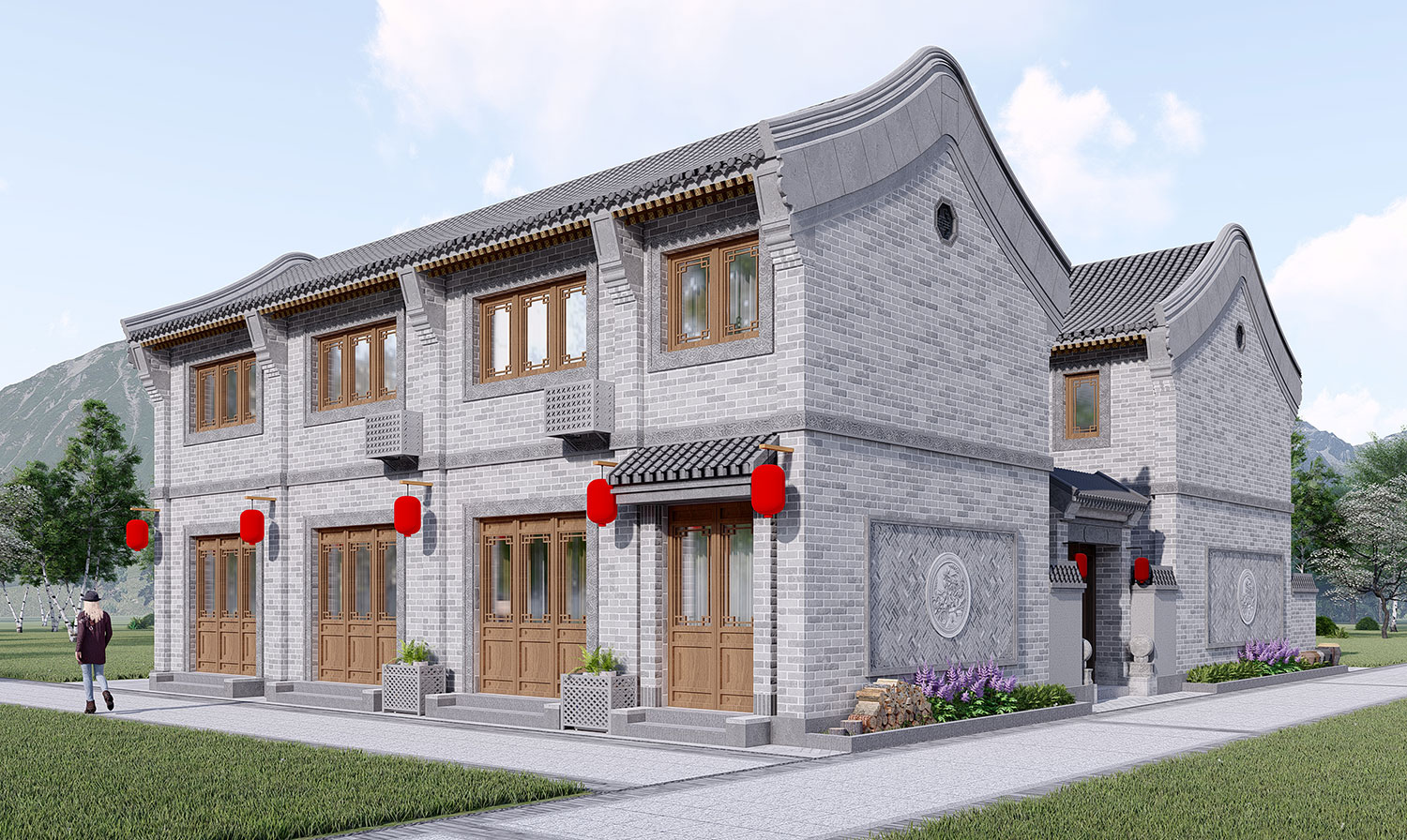 北京通州张家二层中式自建别墅	