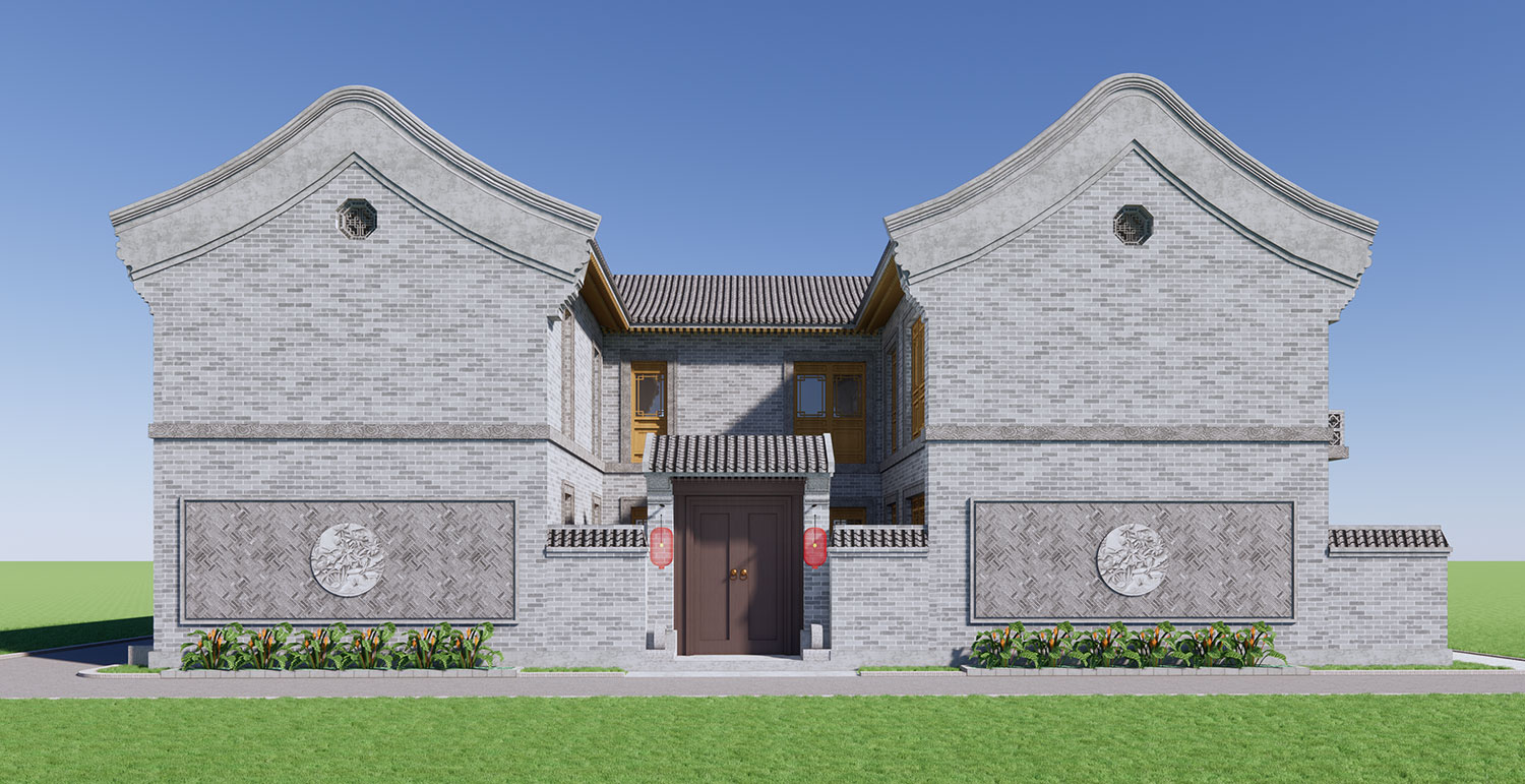 北京门头沟孙家二层中式自建别墅设计