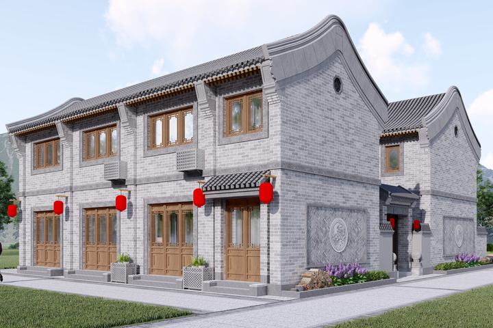 北京通州张家二层中式自建别墅	