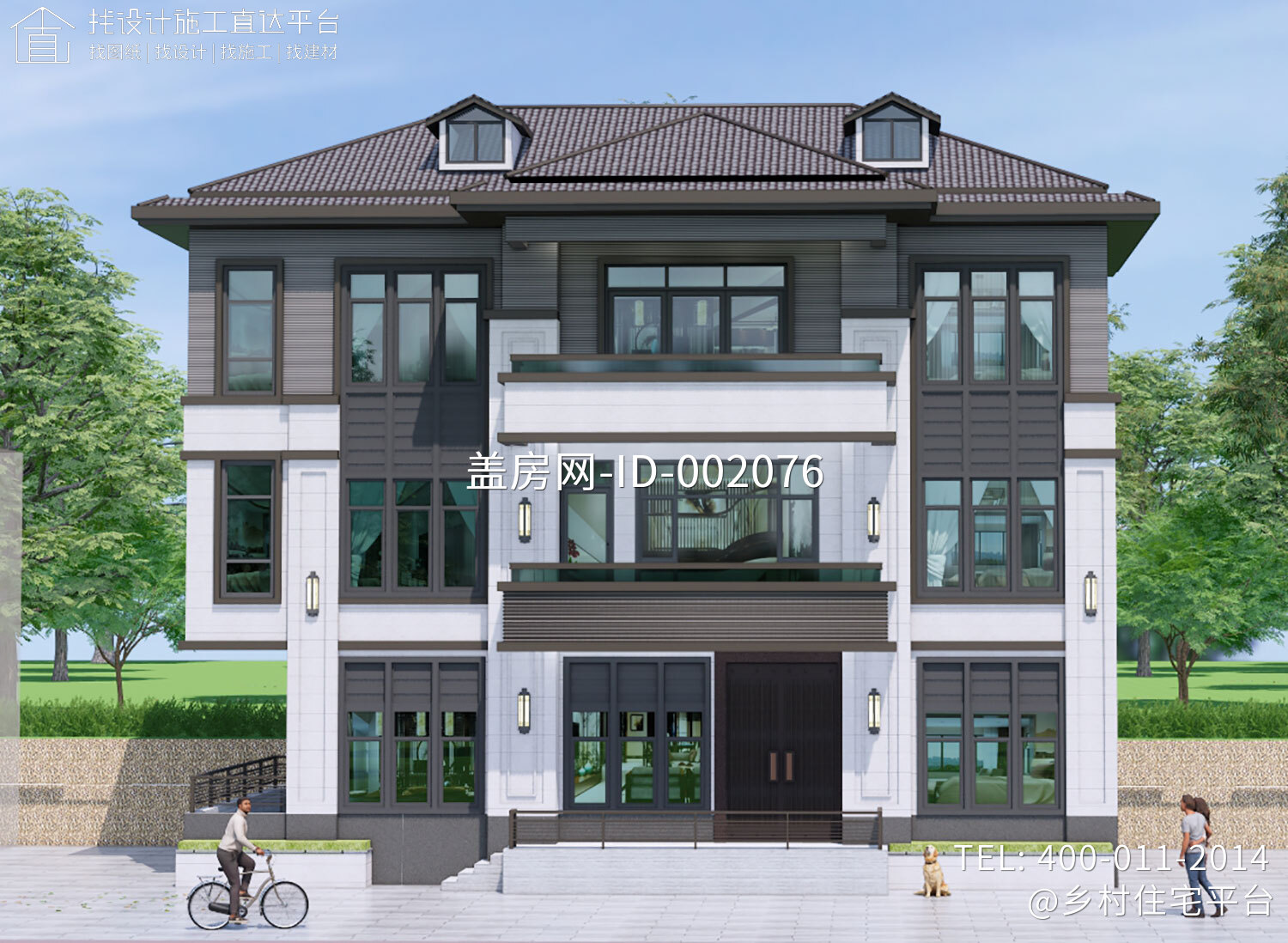 湖州安吉王家三层新中式自建别墅