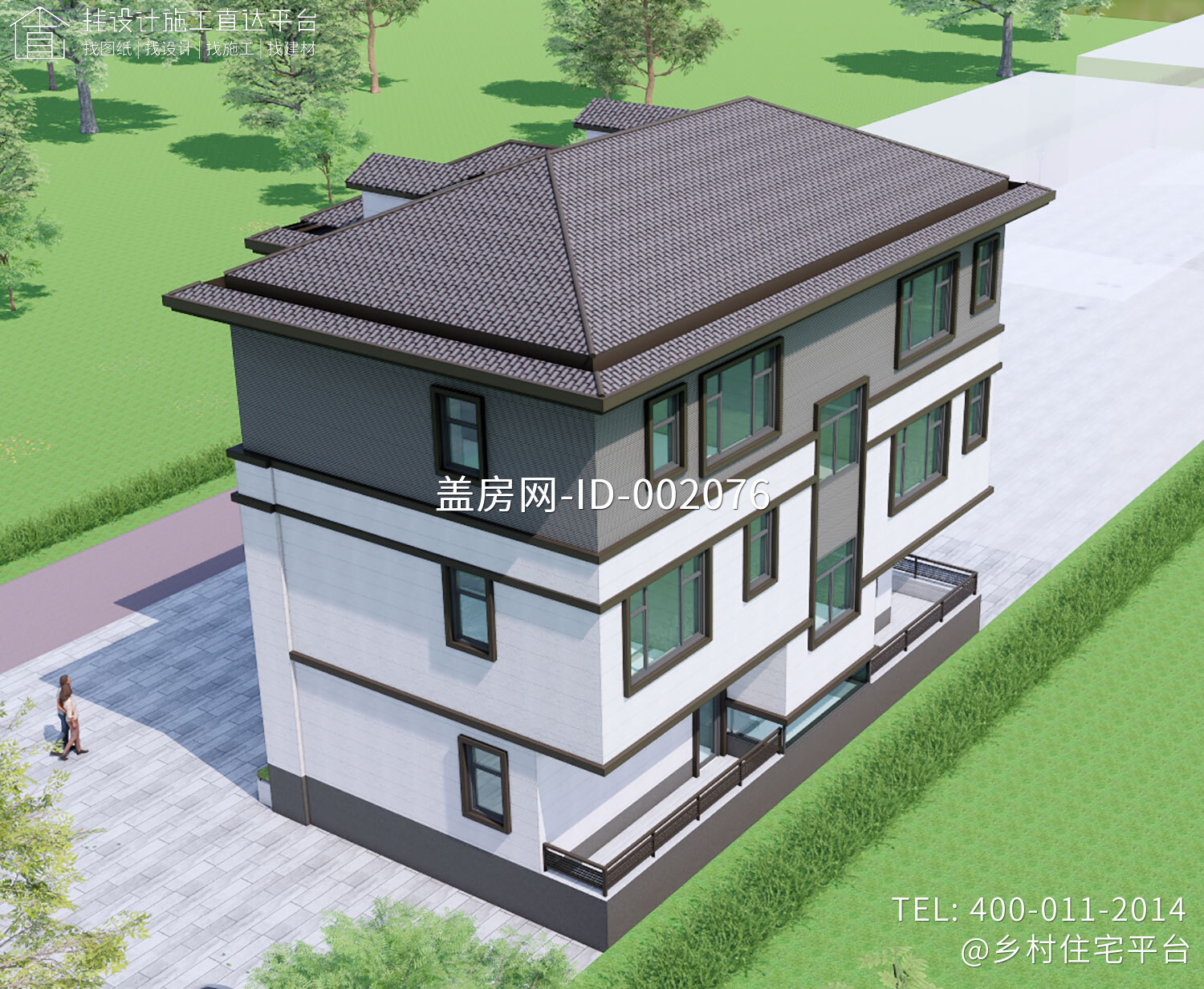 湖州安吉王家三层新中式自建别墅