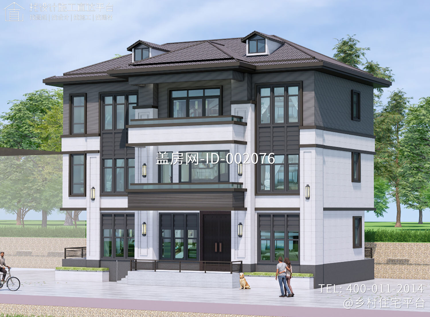 湖州安吉王家三层新中式自建别墅