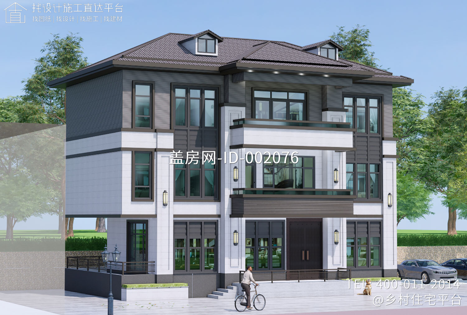 湖州安吉王家三层新中式自建别墅