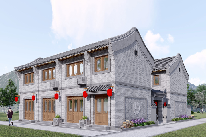北京通州张家二层中式自建别墅	