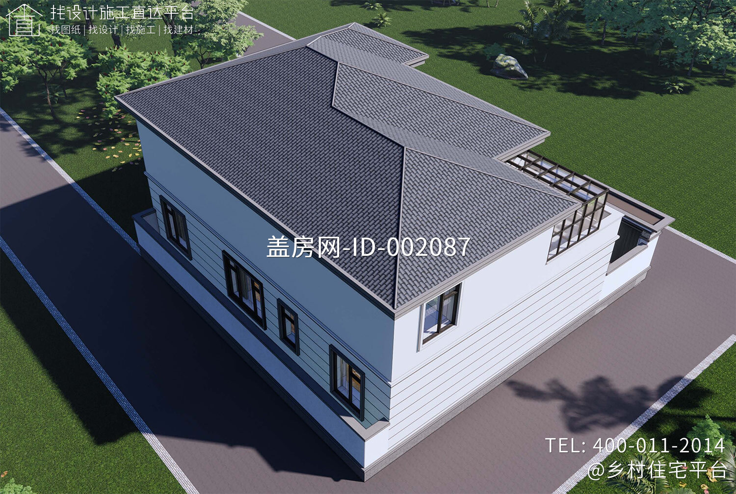 河北任丘吴家二层新中式自建别墅	