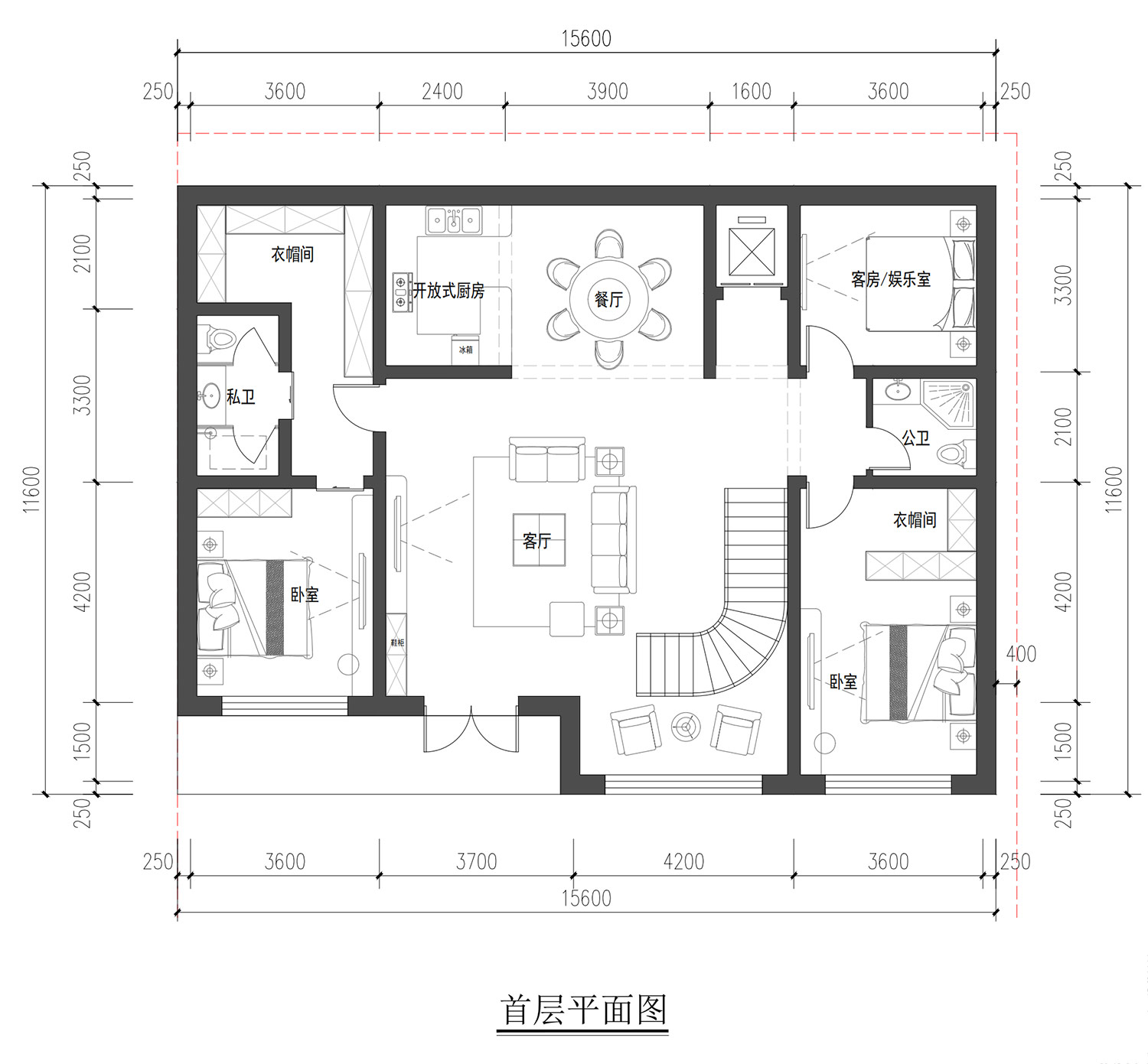 河北任丘吴家二层新中式自建别墅	