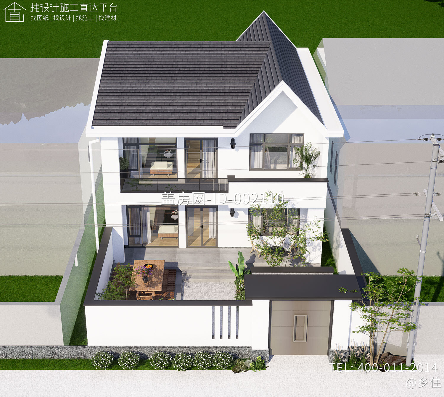 北京延庆张家二层现代别墅	