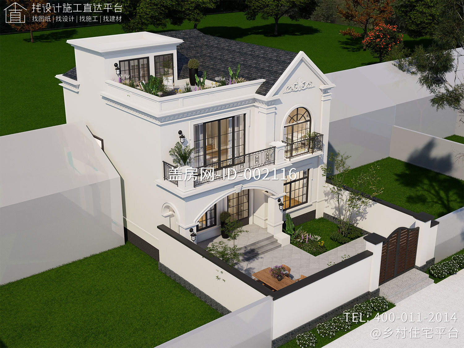 北京怀柔白家二层欧式自建别墅	