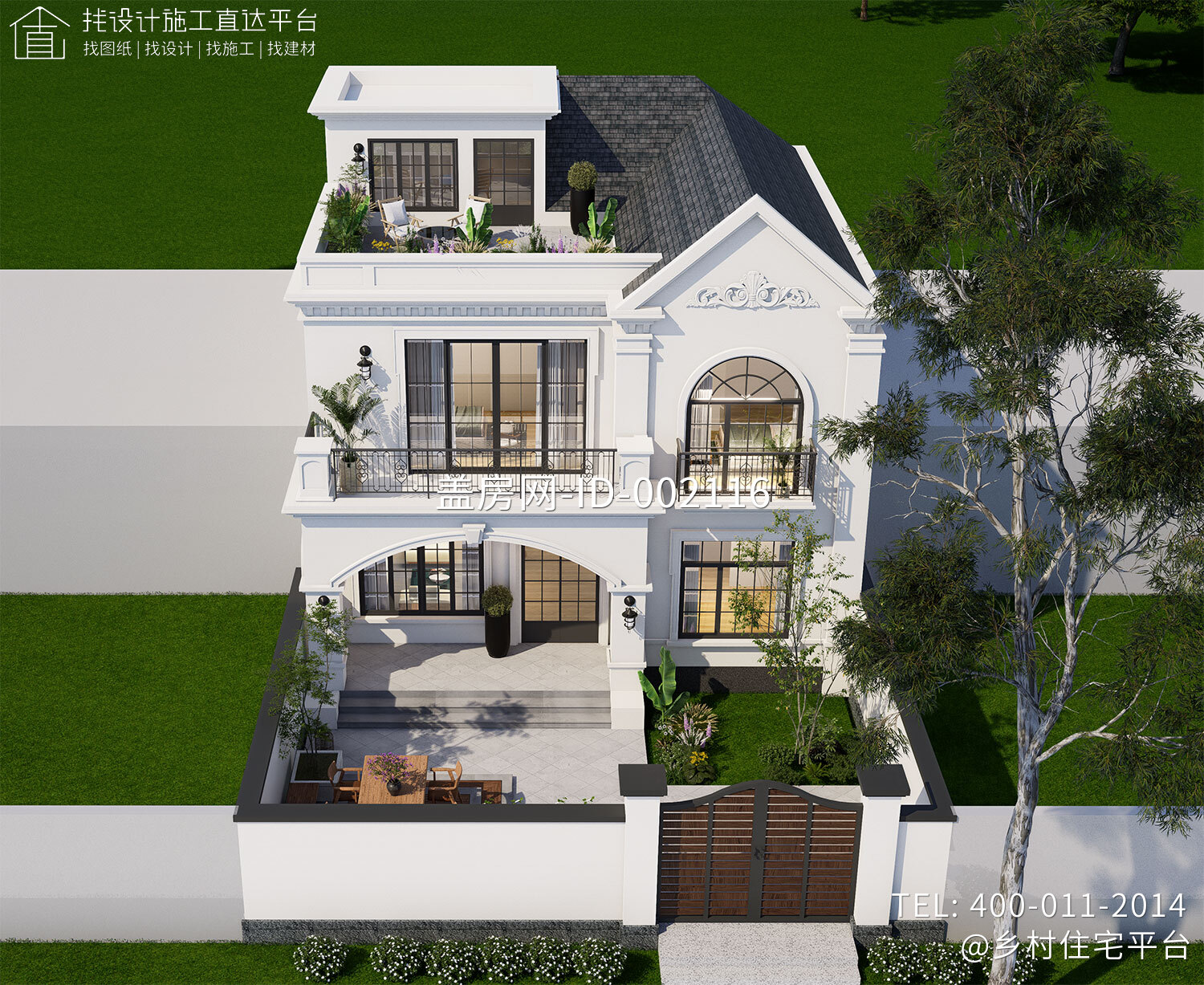 北京怀柔白家二层欧式自建别墅	