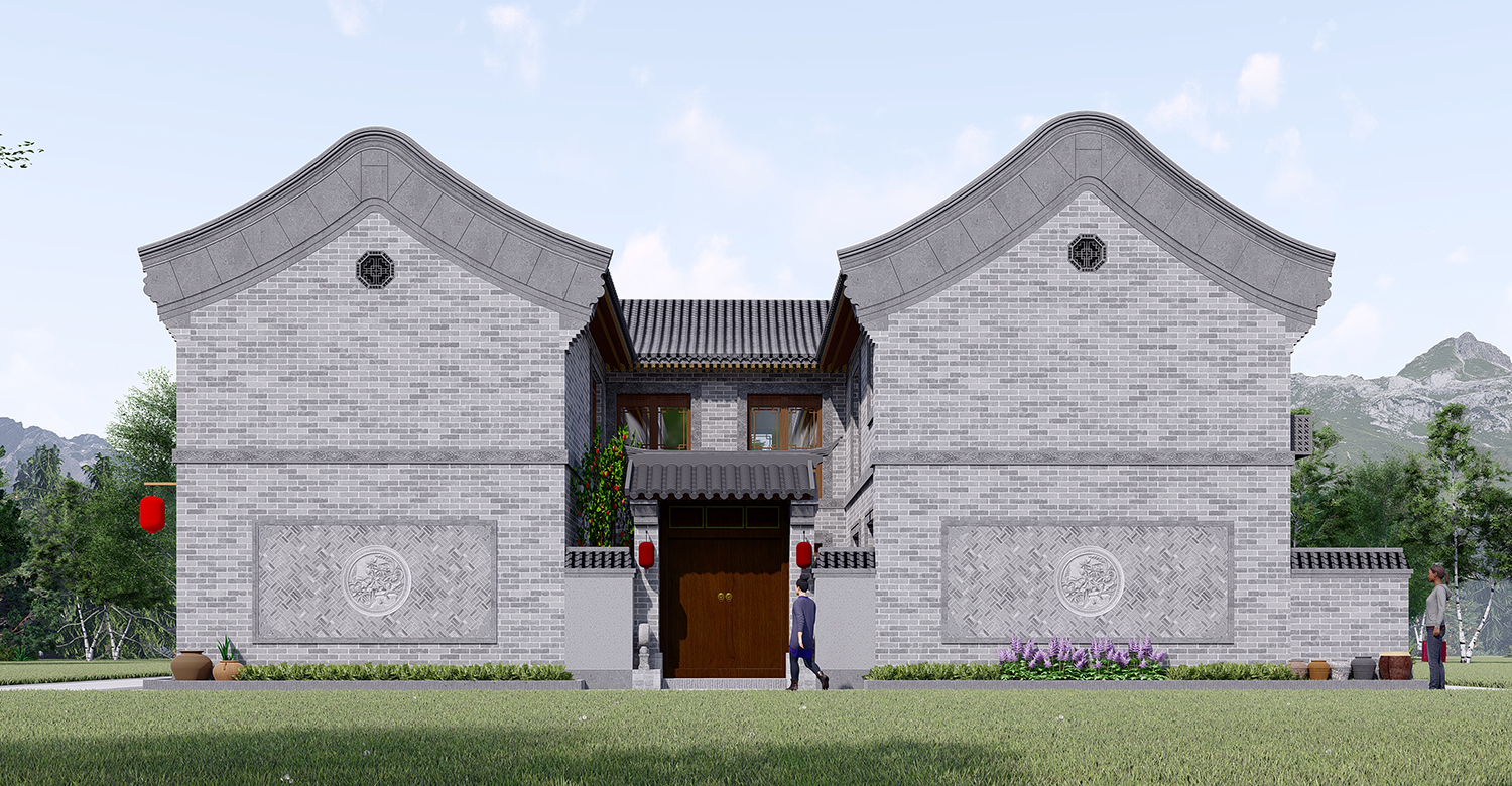 北京密云张家二层中式三合院