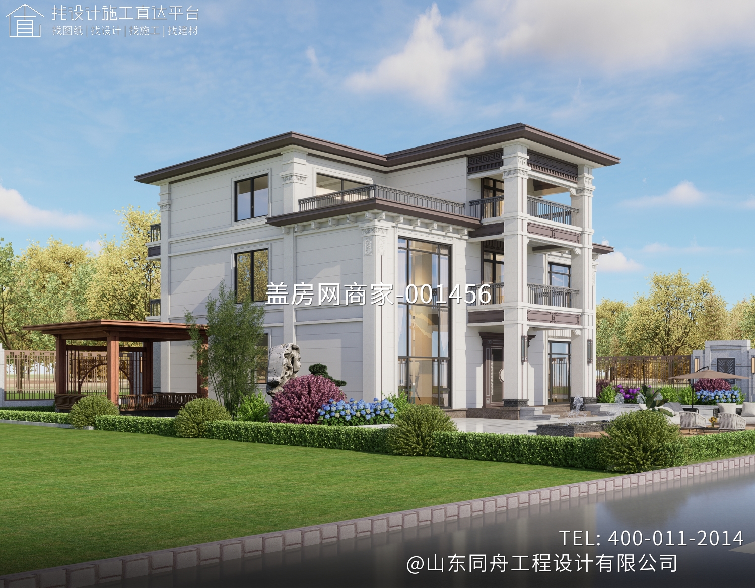 山东德州三层别墅12.5米x14米