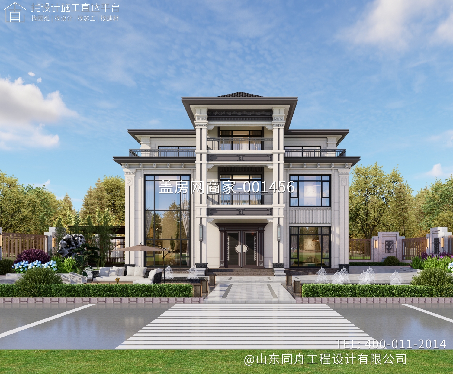 山东德州三层别墅12.5米x14米