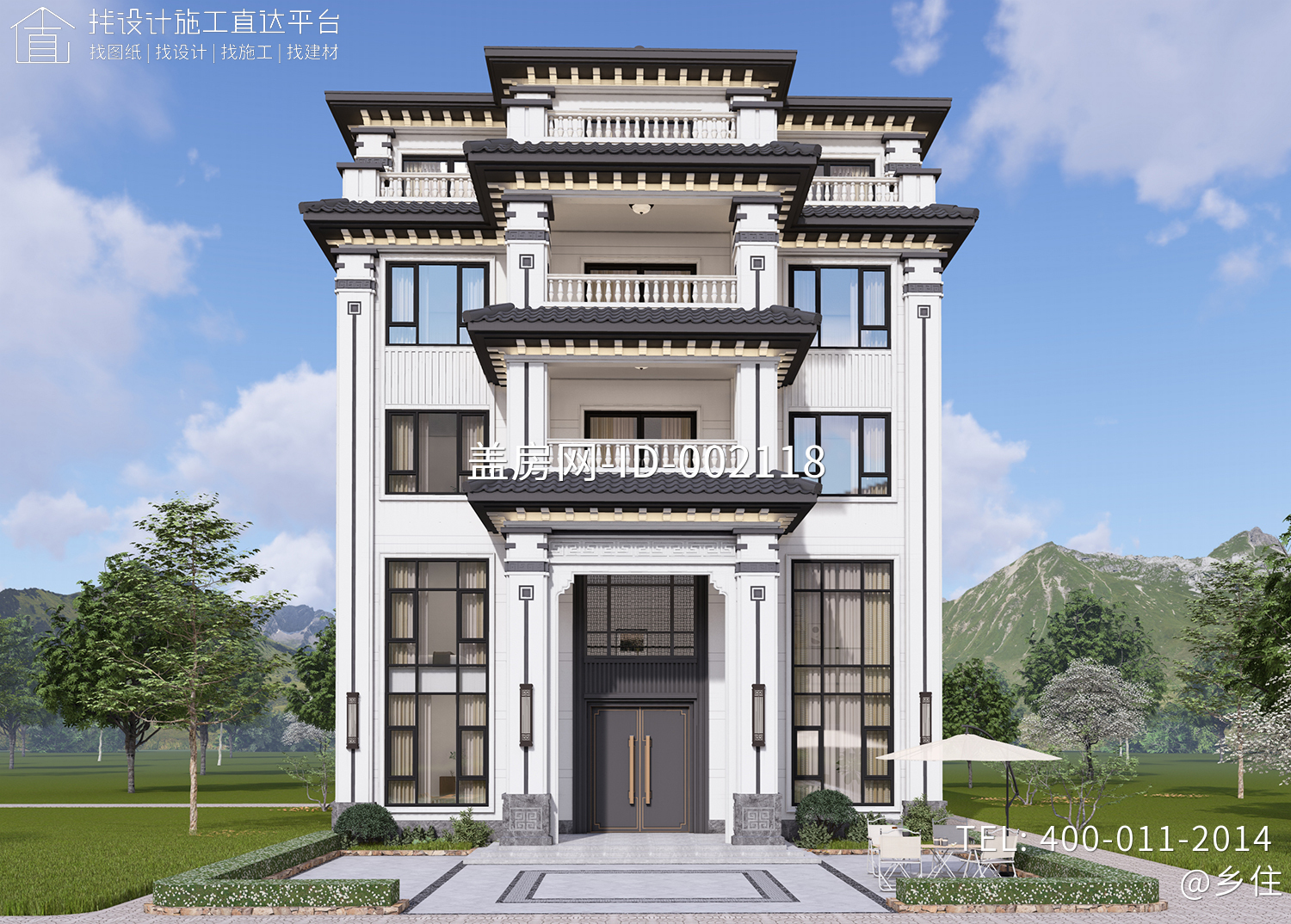 广东广州李家五层新中式别墅	