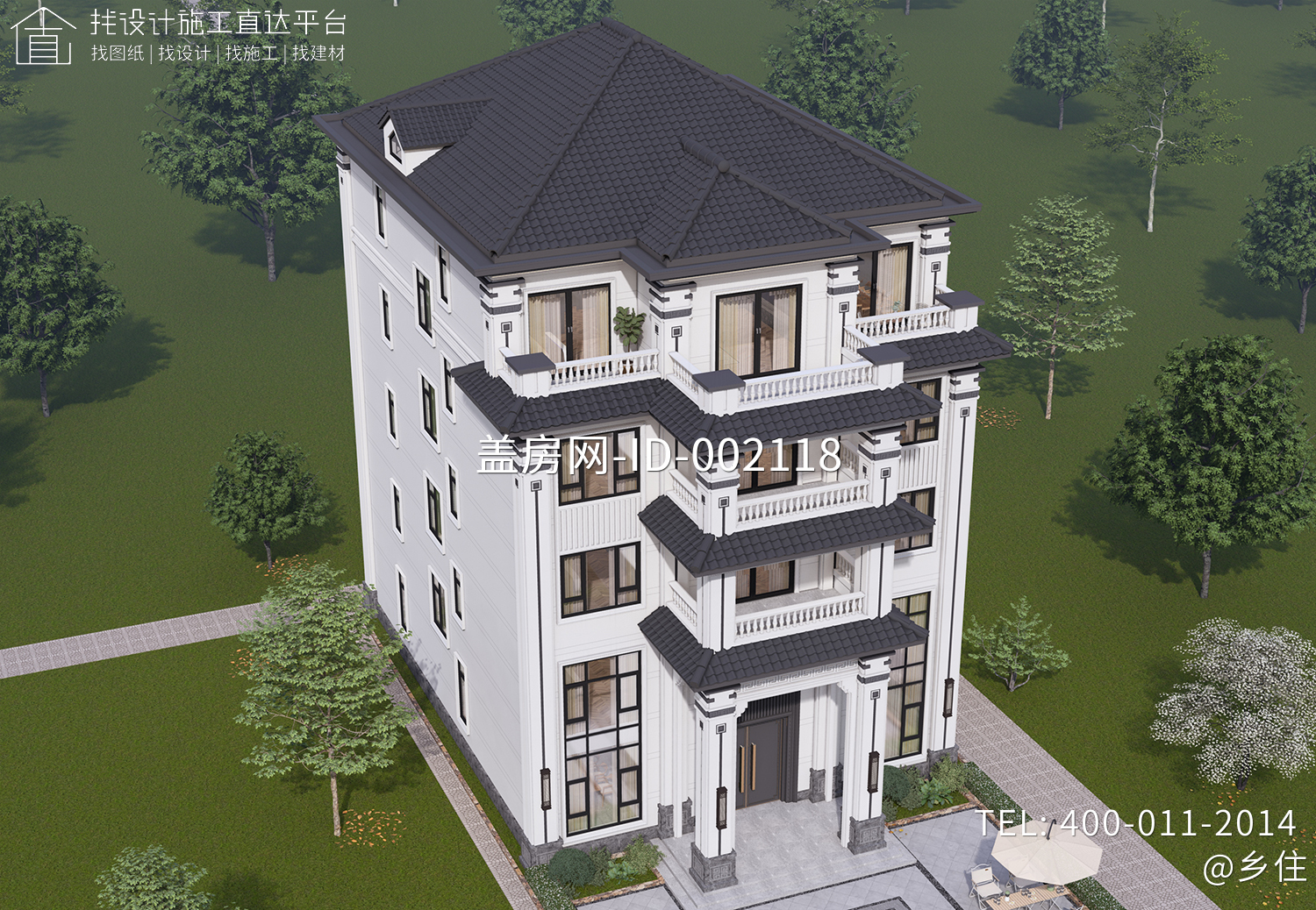 广东广州李家五层新中式别墅	