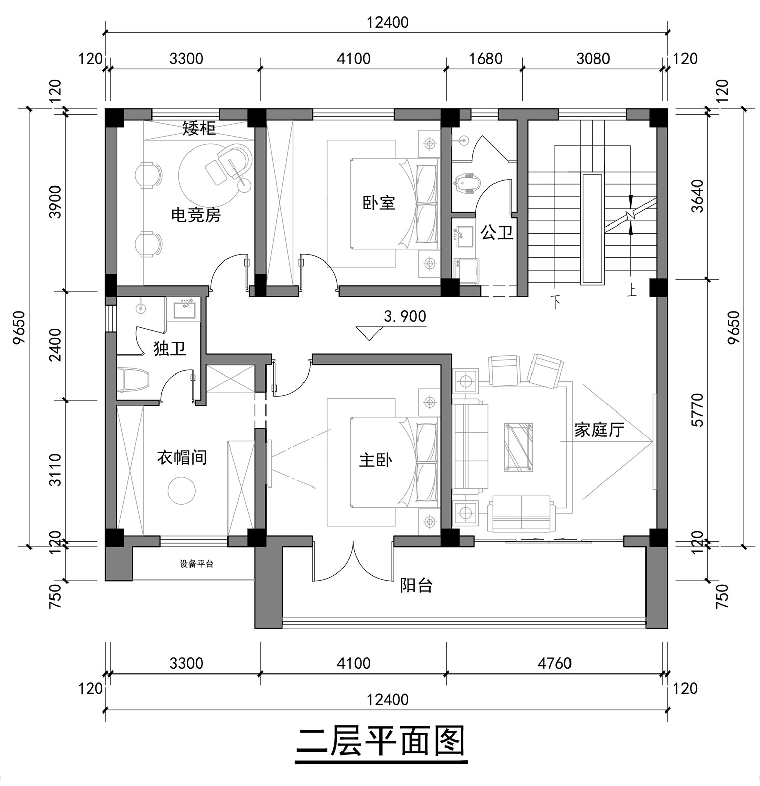 湖北黄冈李家三层现代别墅	