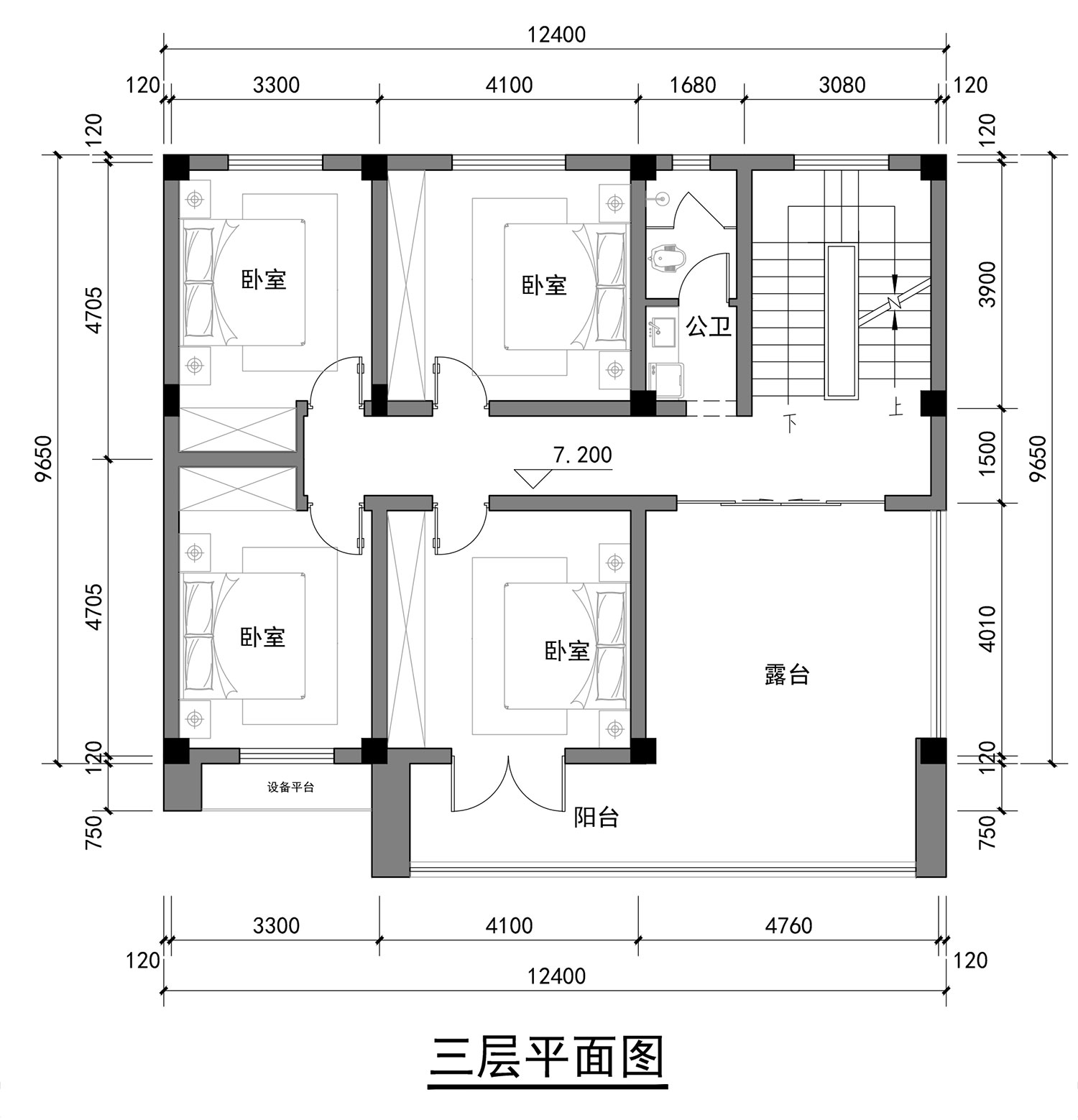 湖北黄冈李家三层现代别墅	