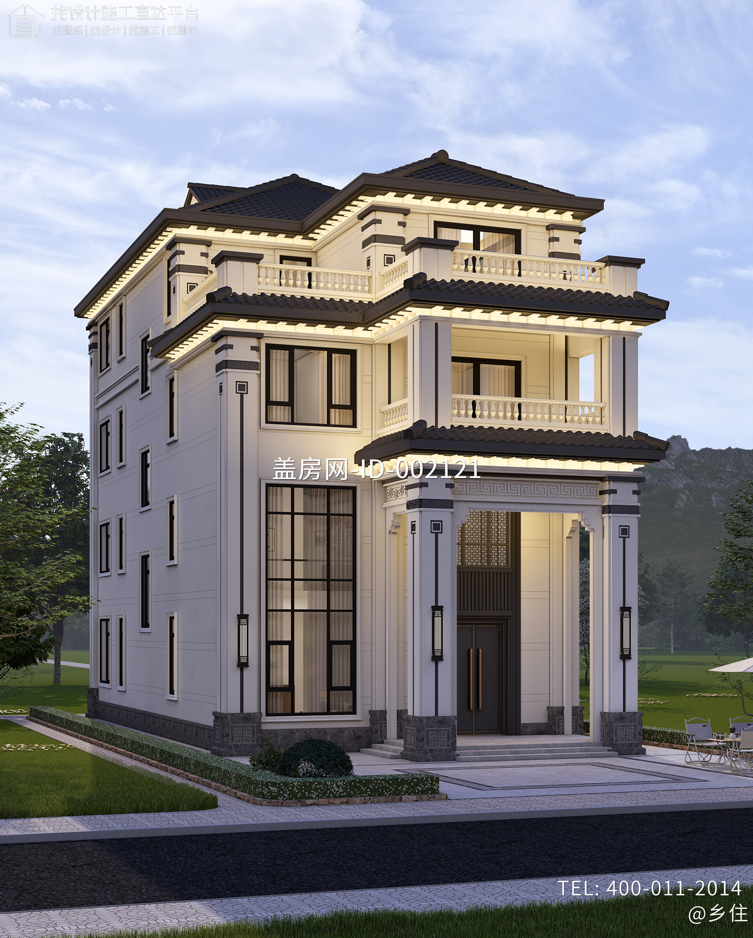 广东广州李家四层欧式别墅	