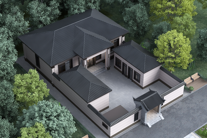 四坡五脊三合院