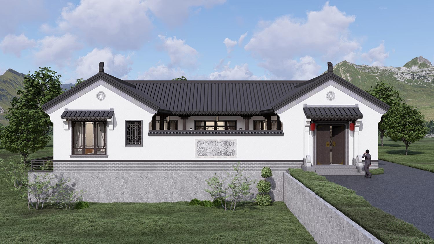 北京房山刘家一层中式三合院	
