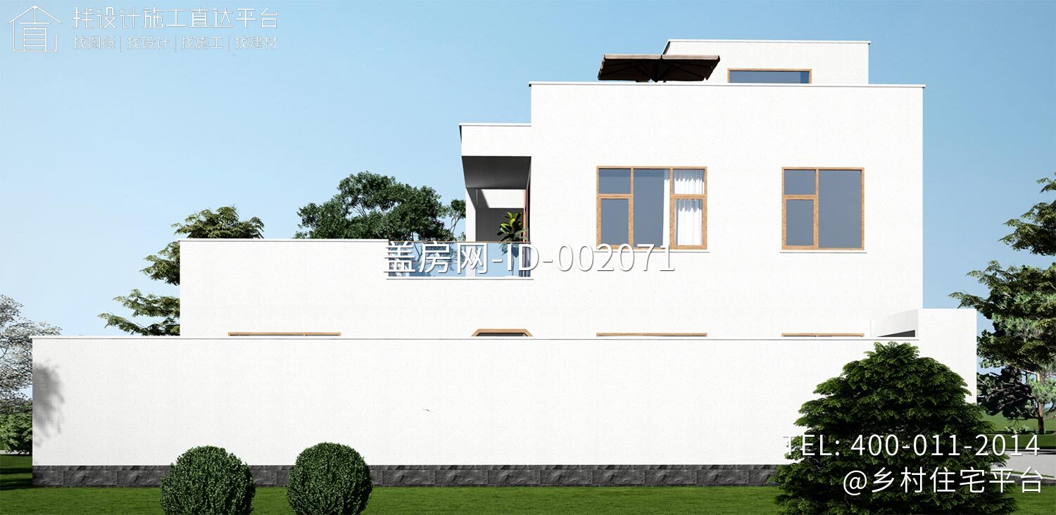 山东平度付家二层现代自建别墅