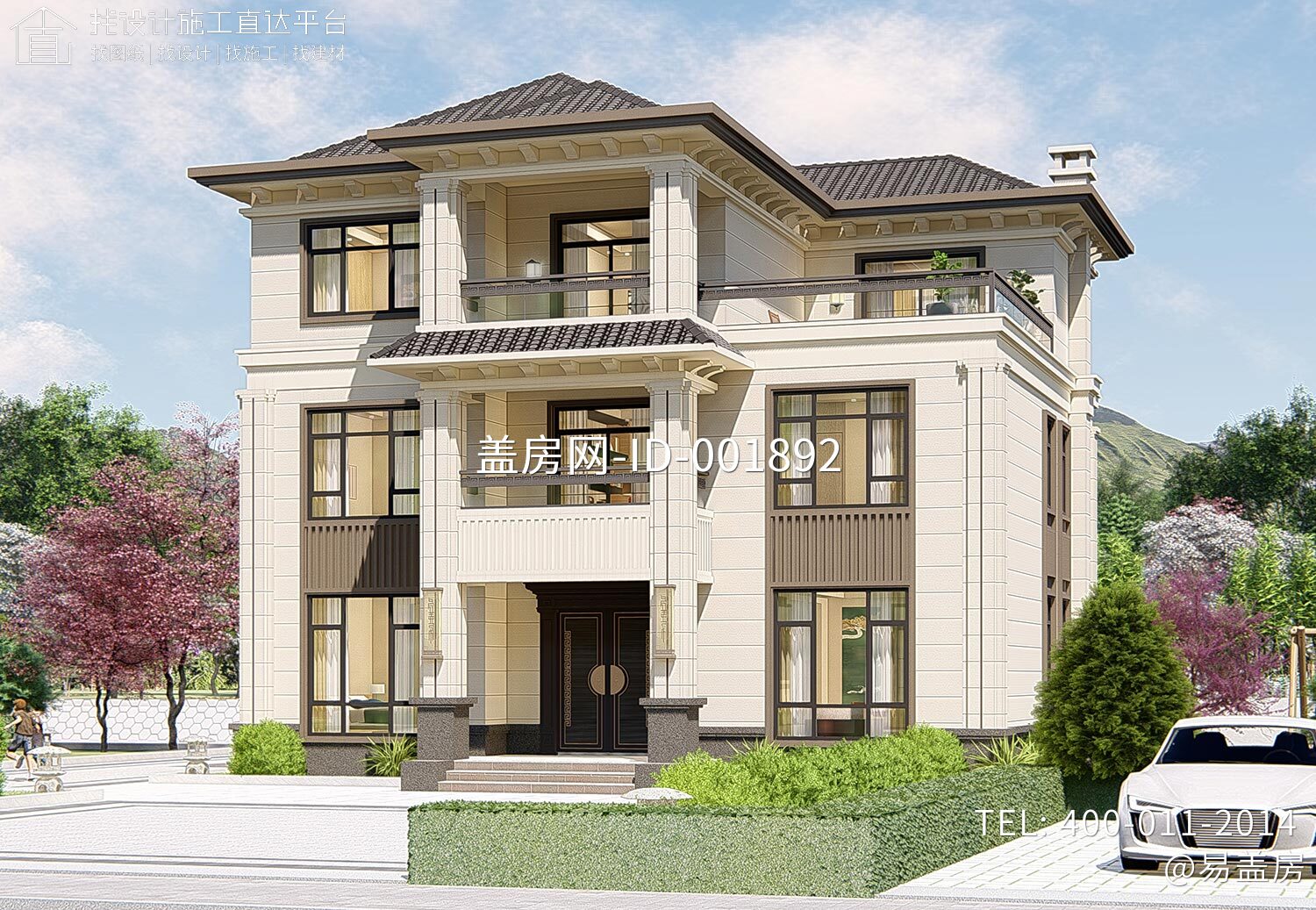 浙江绍兴蒋家三层新中式别墅