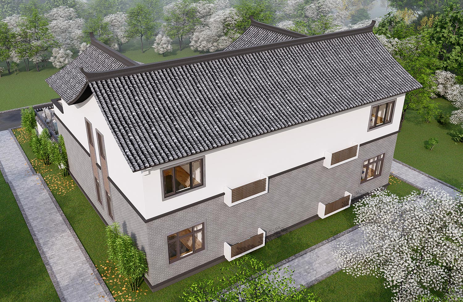 四川泸州黎家二层中式自建别墅