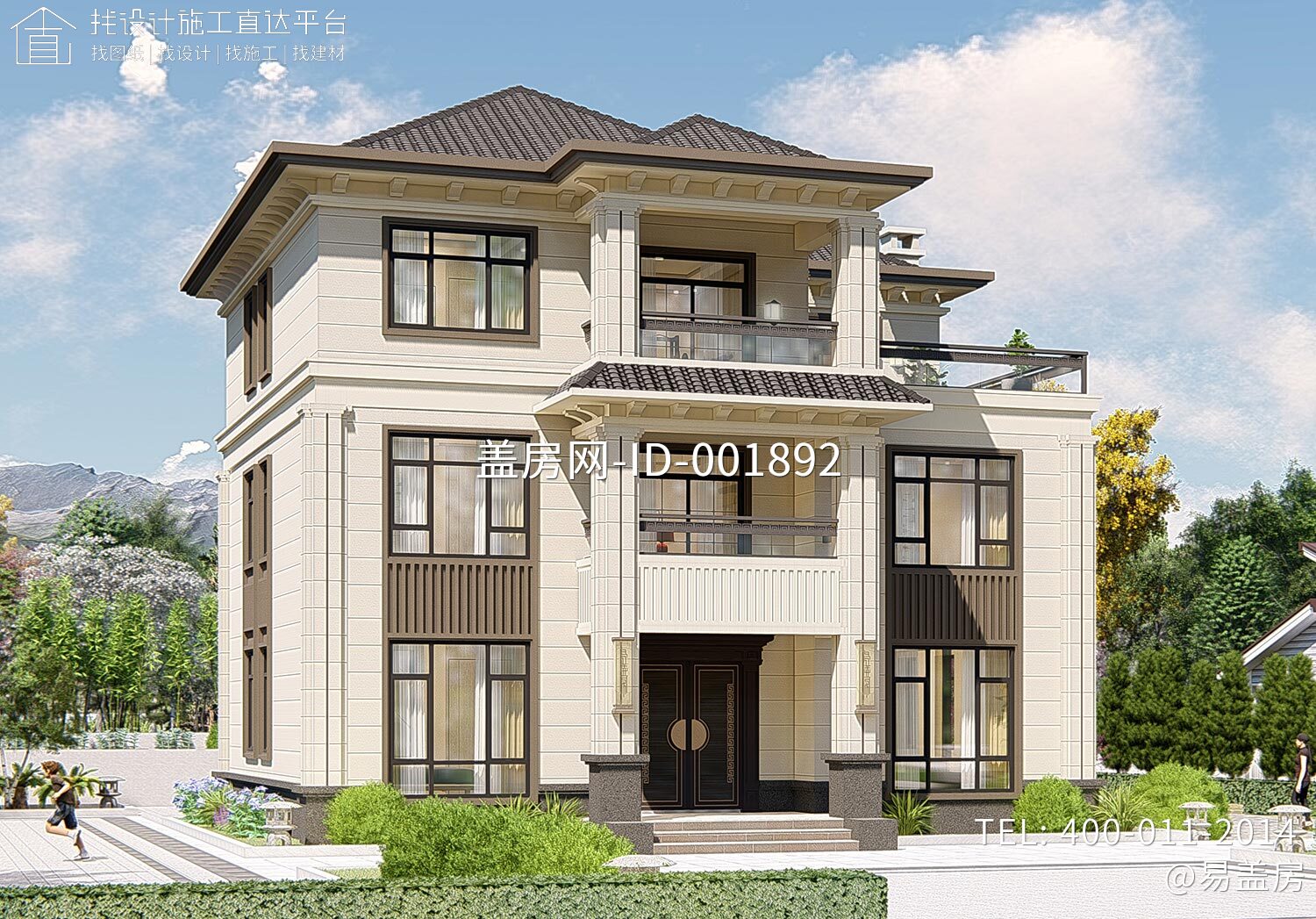 浙江绍兴蒋家三层新中式别墅