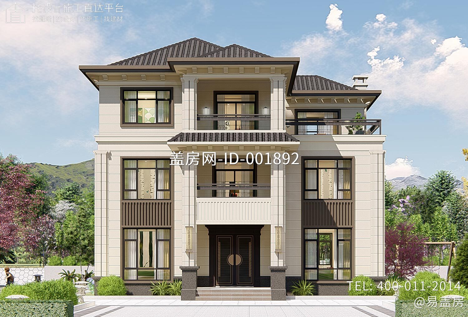 浙江绍兴蒋家三层新中式别墅