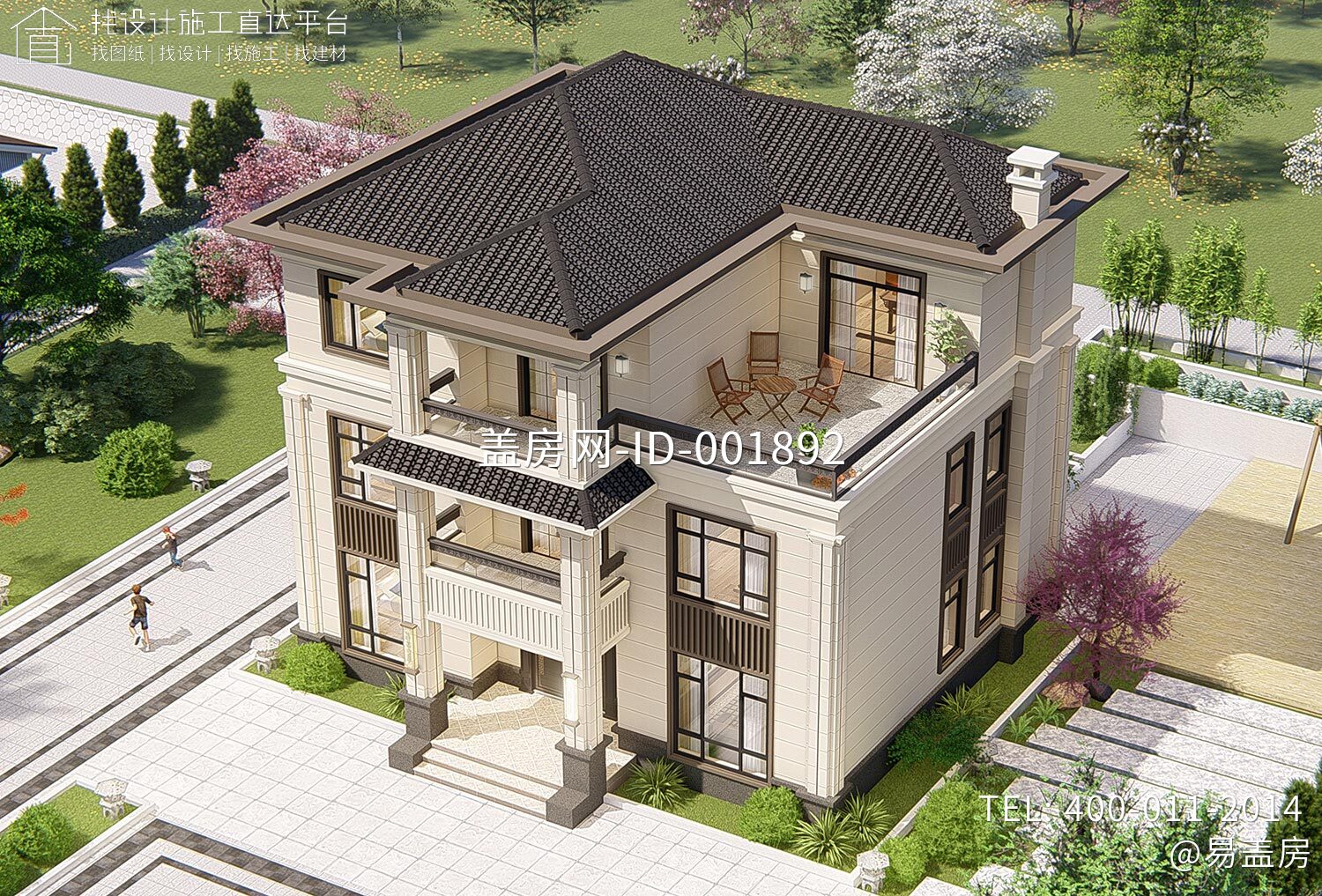 浙江绍兴蒋家三层新中式别墅