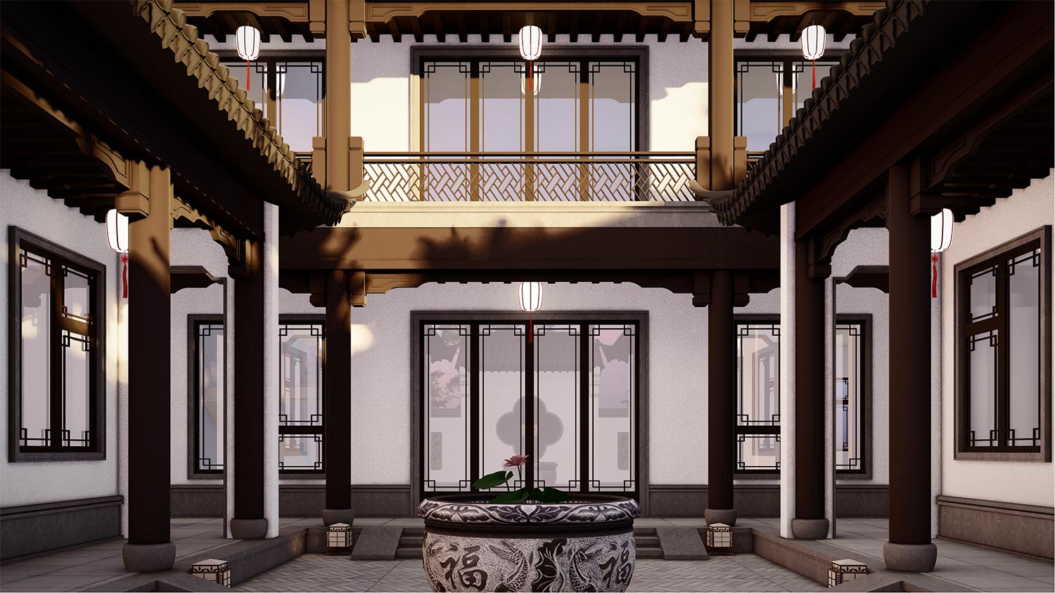 湖北孝感刘家二层三合院