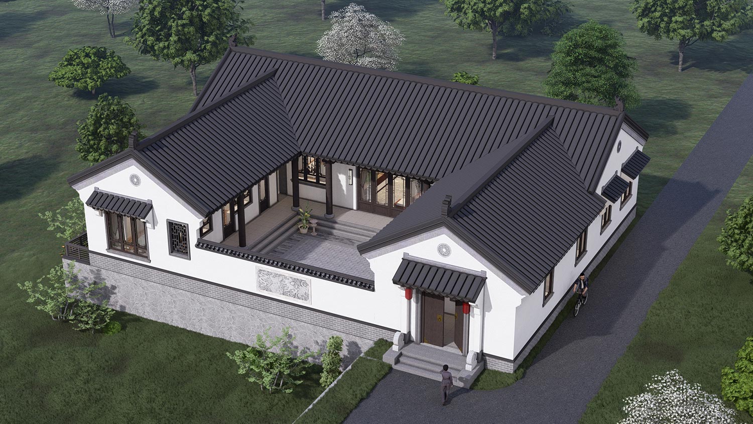 北京房山刘家一层中式三合院	