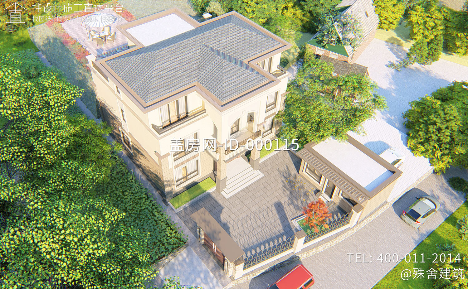 四川达州梁家三层欧式别墅设计图纸