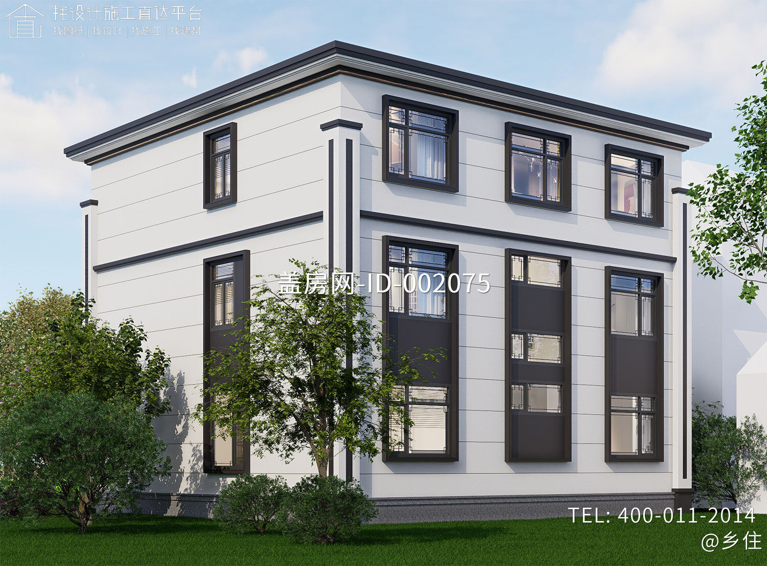 湖南永州陈家三层新中式自建别墅