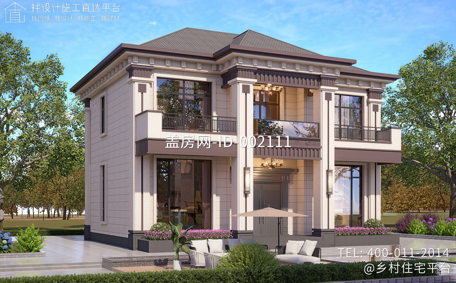 云南昆明谢家二层新中式别墅