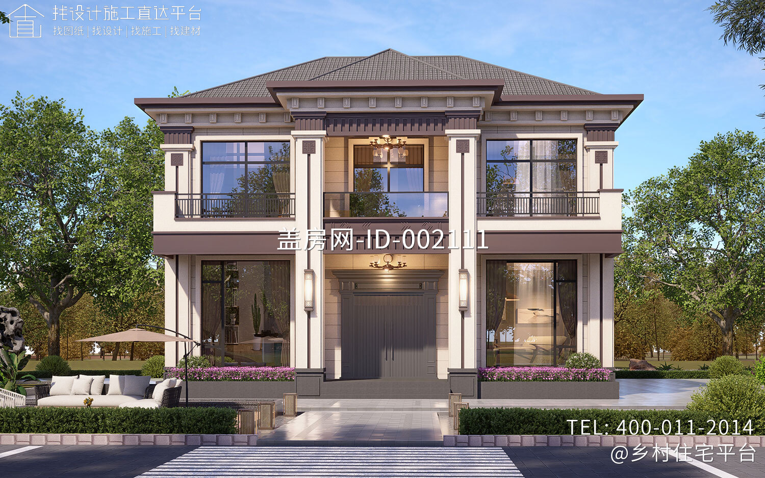 云南昆明谢家二层新中式别墅