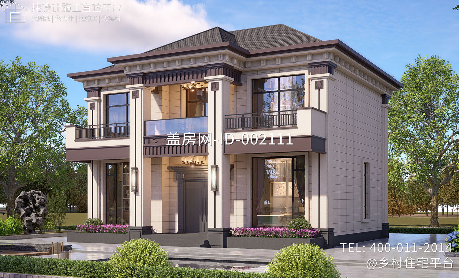 云南昆明谢家二层新中式别墅