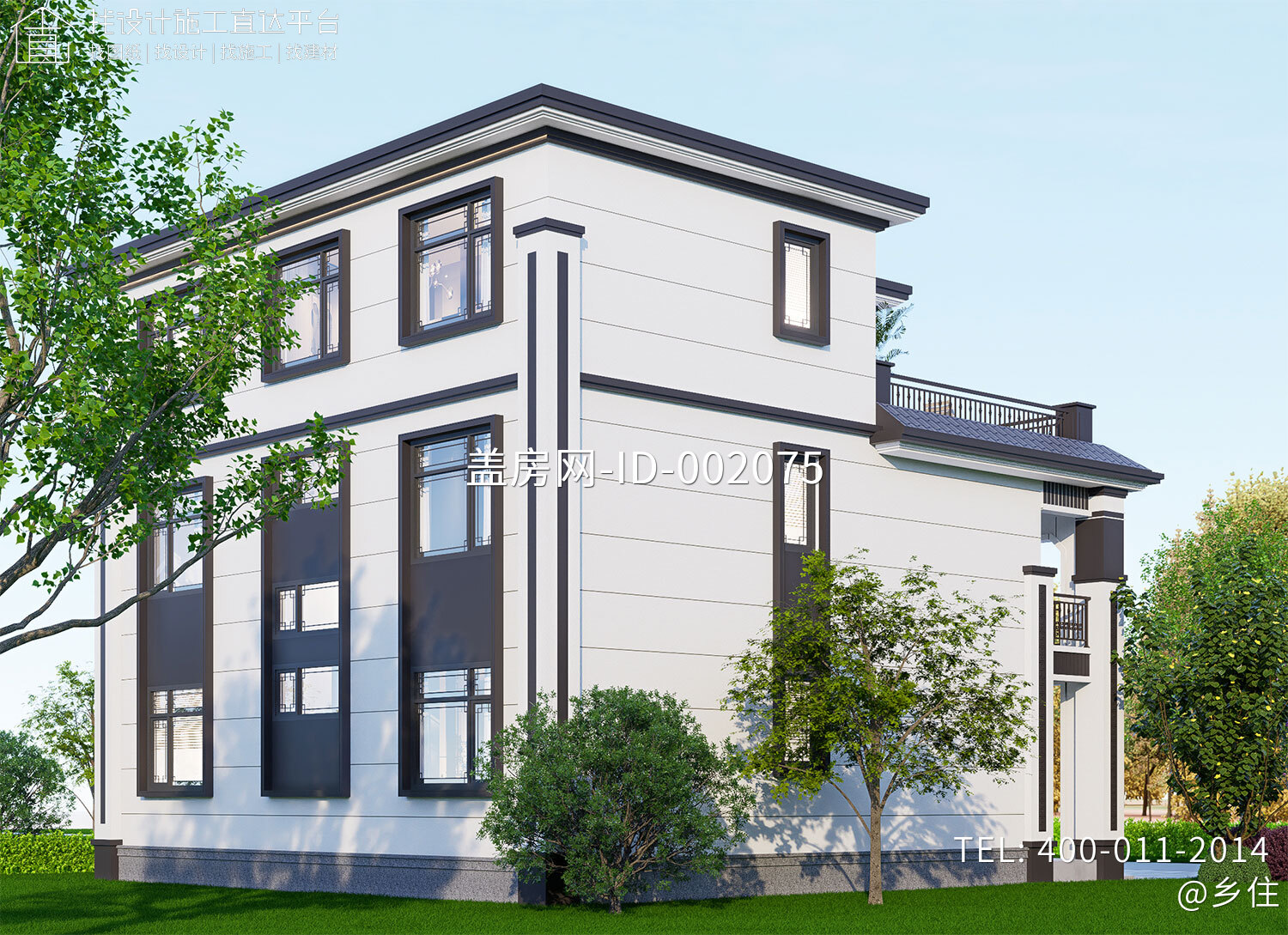 湖南永州陈家三层新中式自建别墅