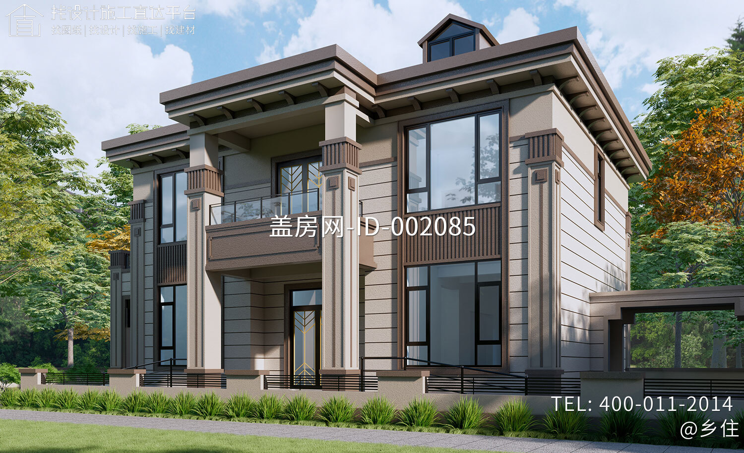 湖南衡阳陈家二层新中式自建别墅	