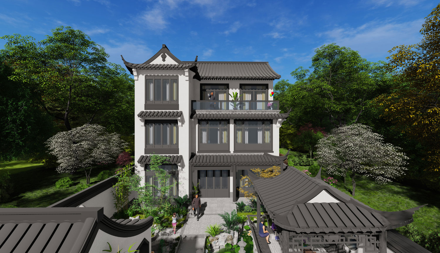 四川都江堰郑家中式宅院