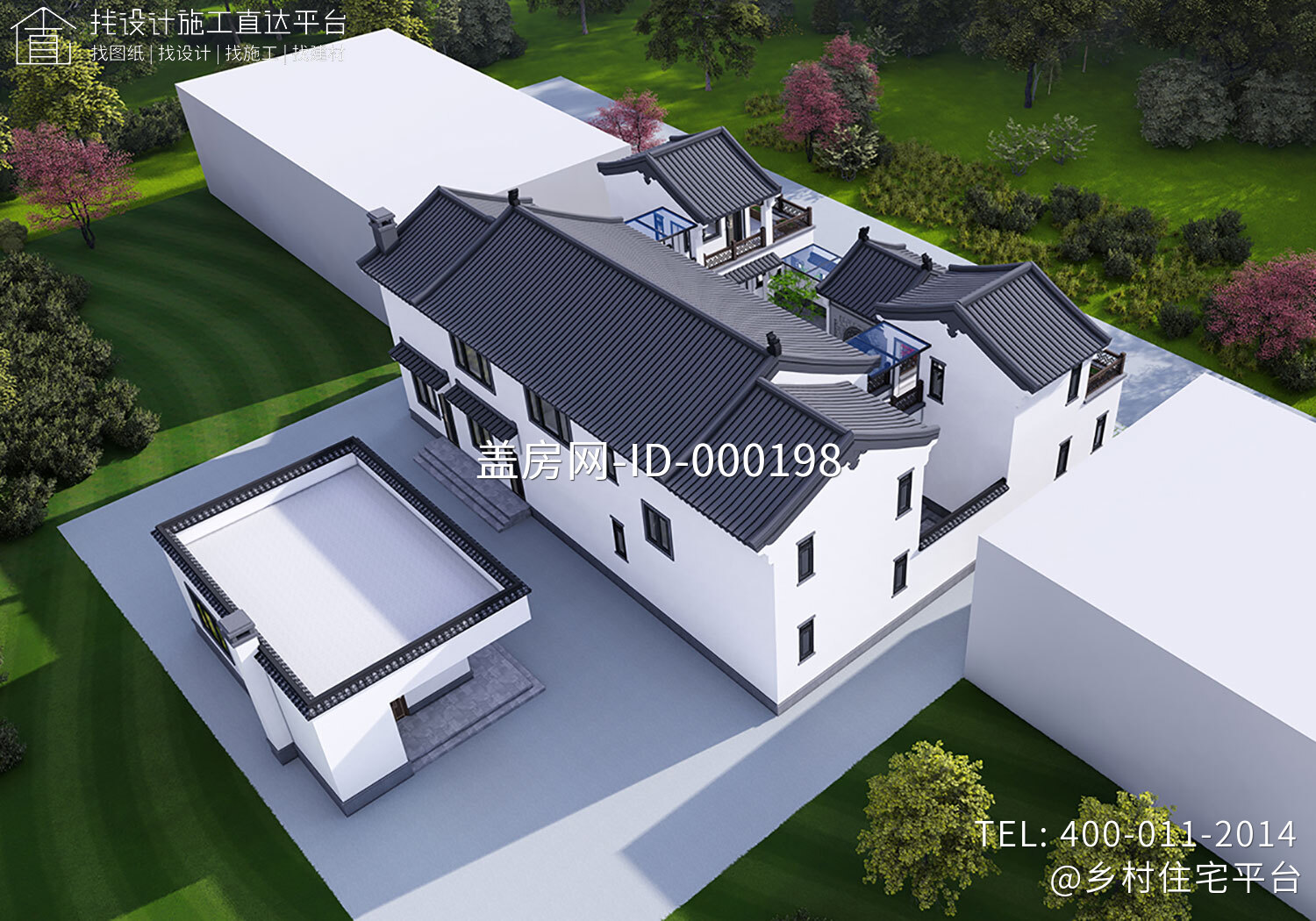 湖南邵阳易家中式二层自建别墅设计