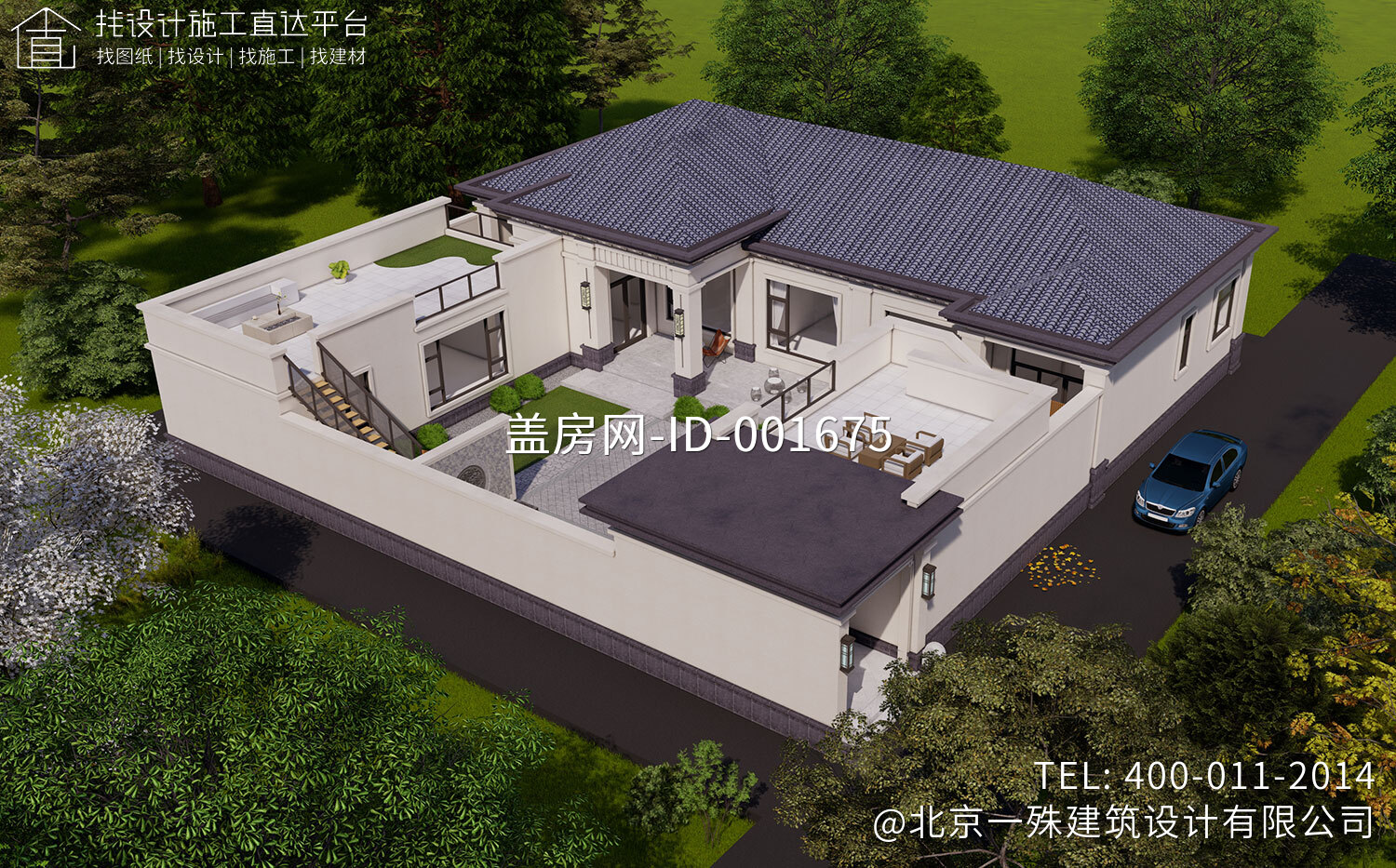 北京平谷王家新中式双拼别墅图纸