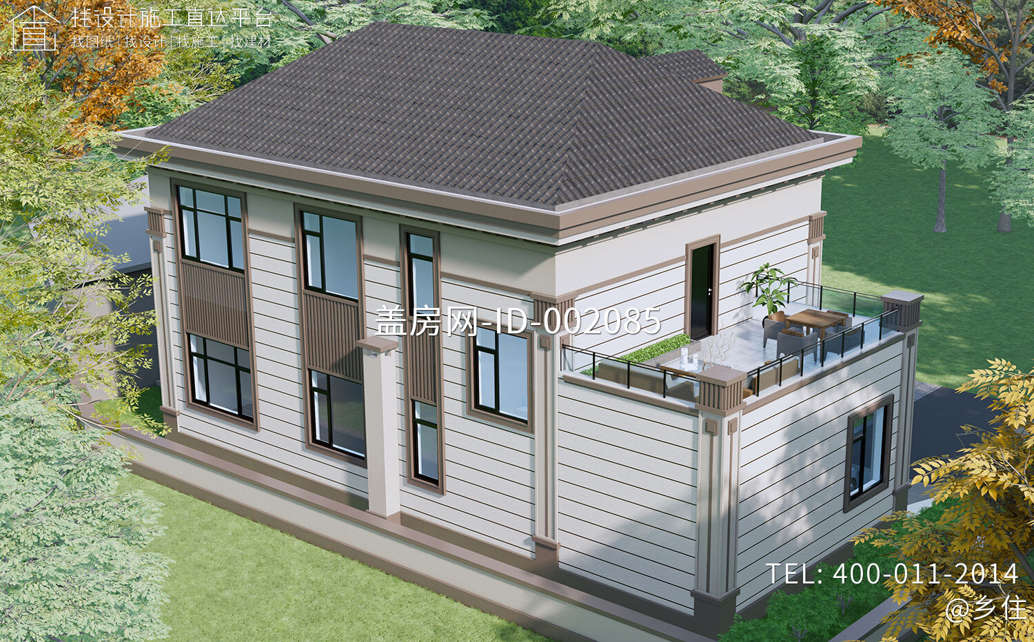 湖南衡阳陈家二层新中式自建别墅	