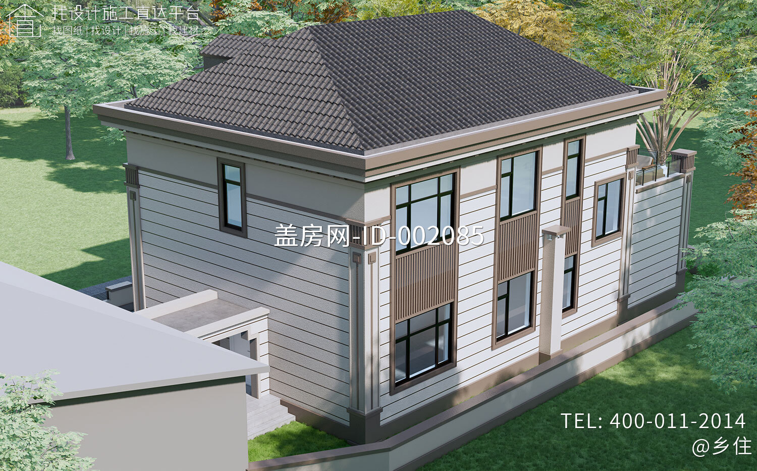 湖南衡阳陈家二层新中式自建别墅	