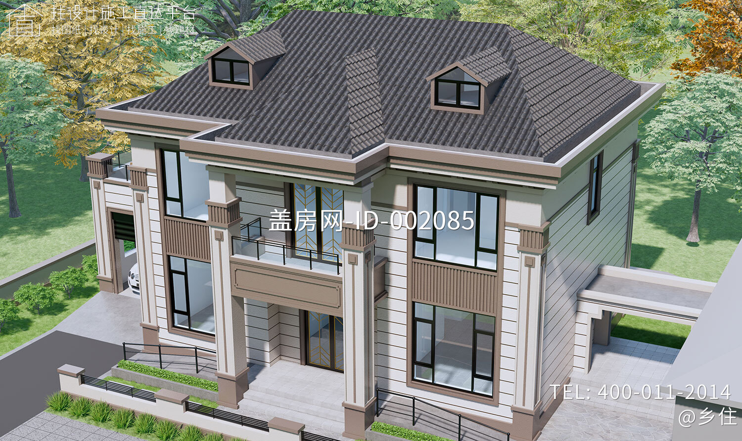 湖南衡阳陈家二层新中式自建别墅	