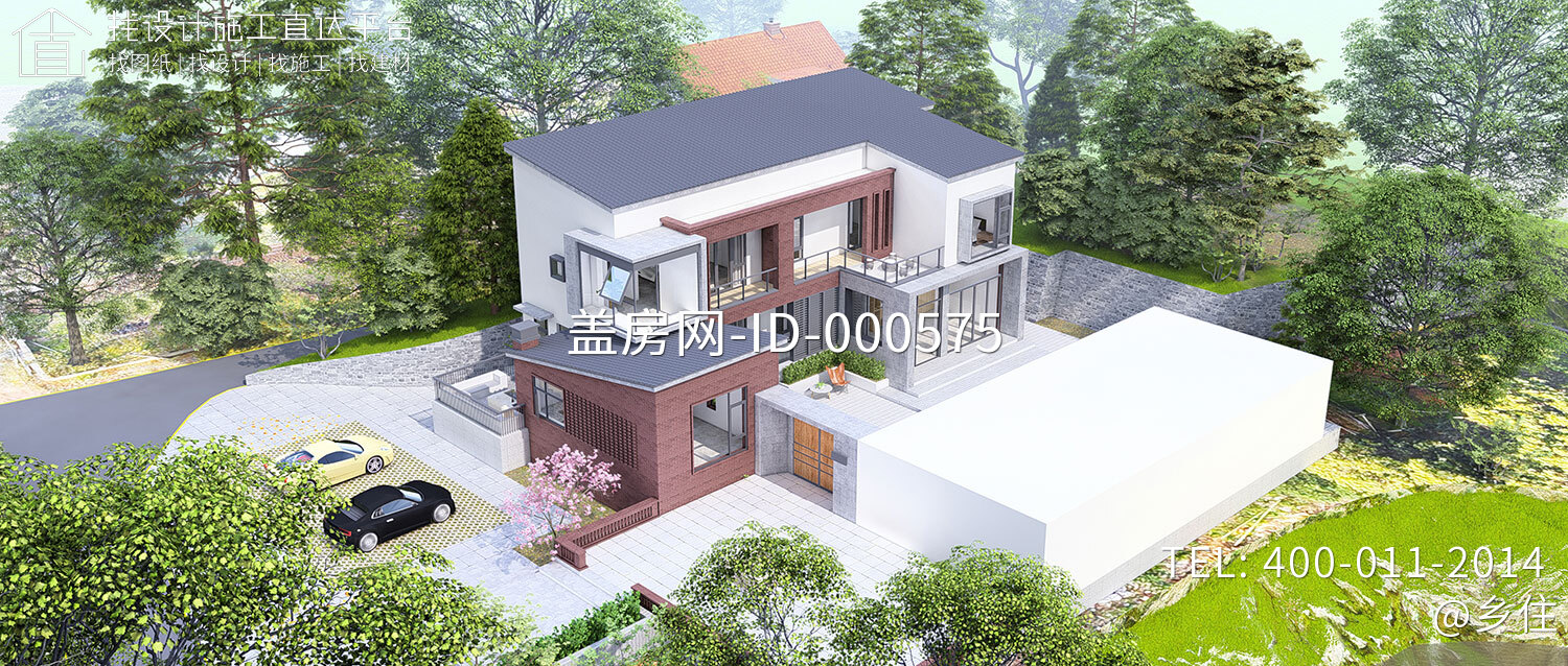 湖南益阳党家现代别墅图纸