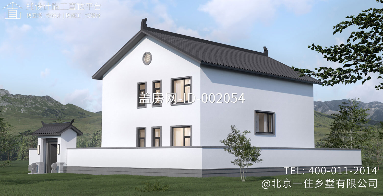 广西融安陈家二层新中式自建别墅
