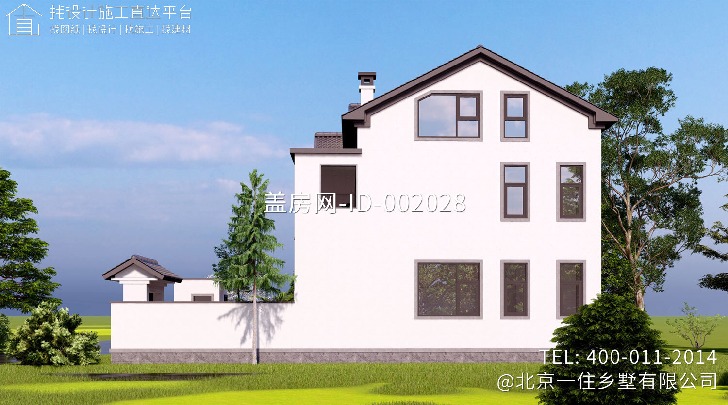 河南周口二层新中式自建别墅设计