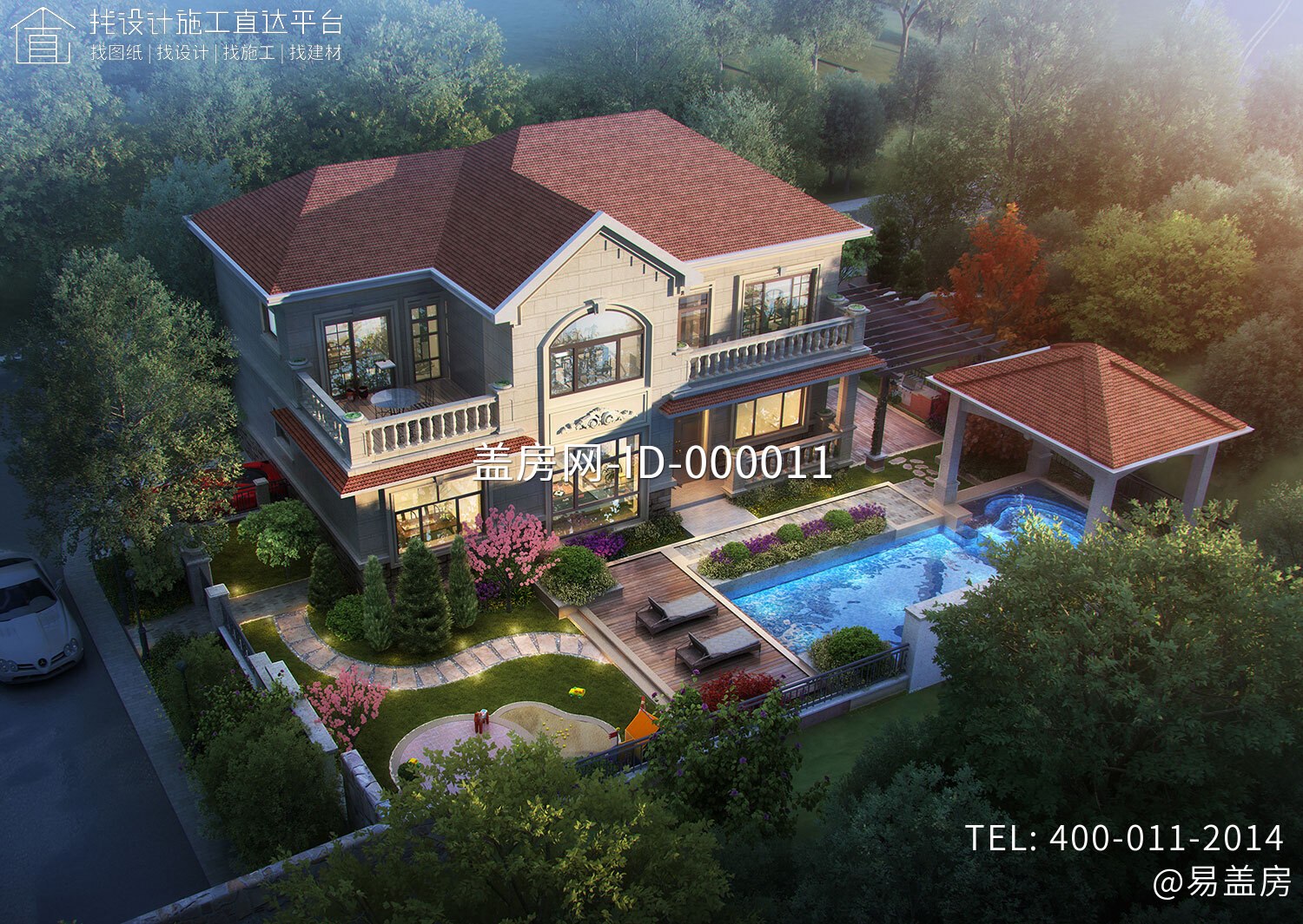 北京顺义榆林村王家二层欧式别墅图纸