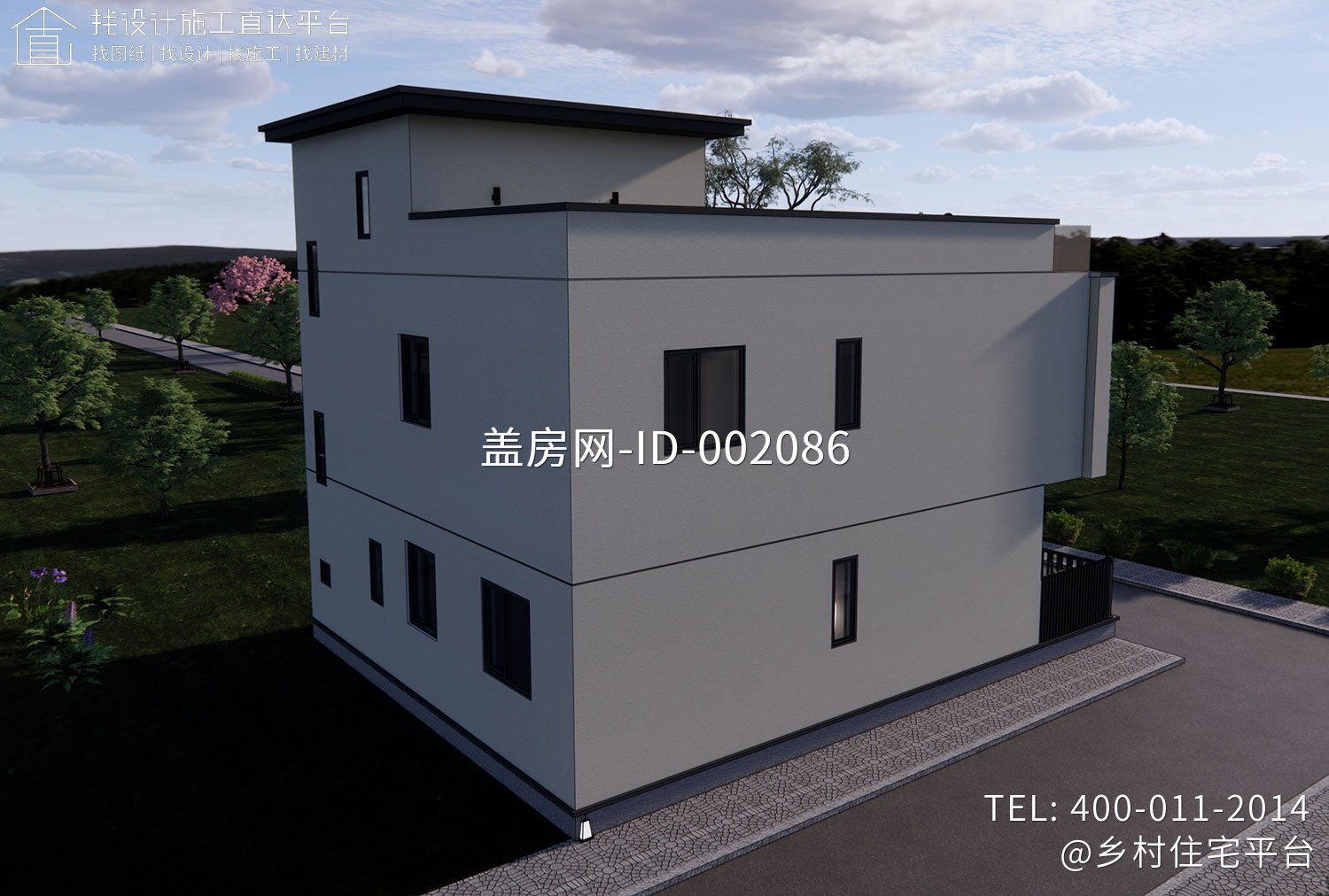 安徽合肥杨家三层现代自建别墅	