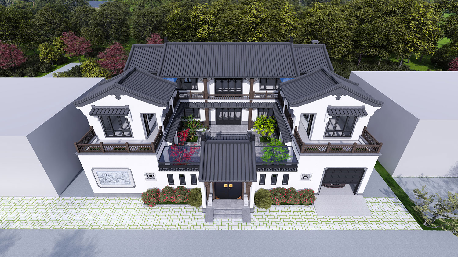 湖南邵阳易家中式二层自建别墅设计